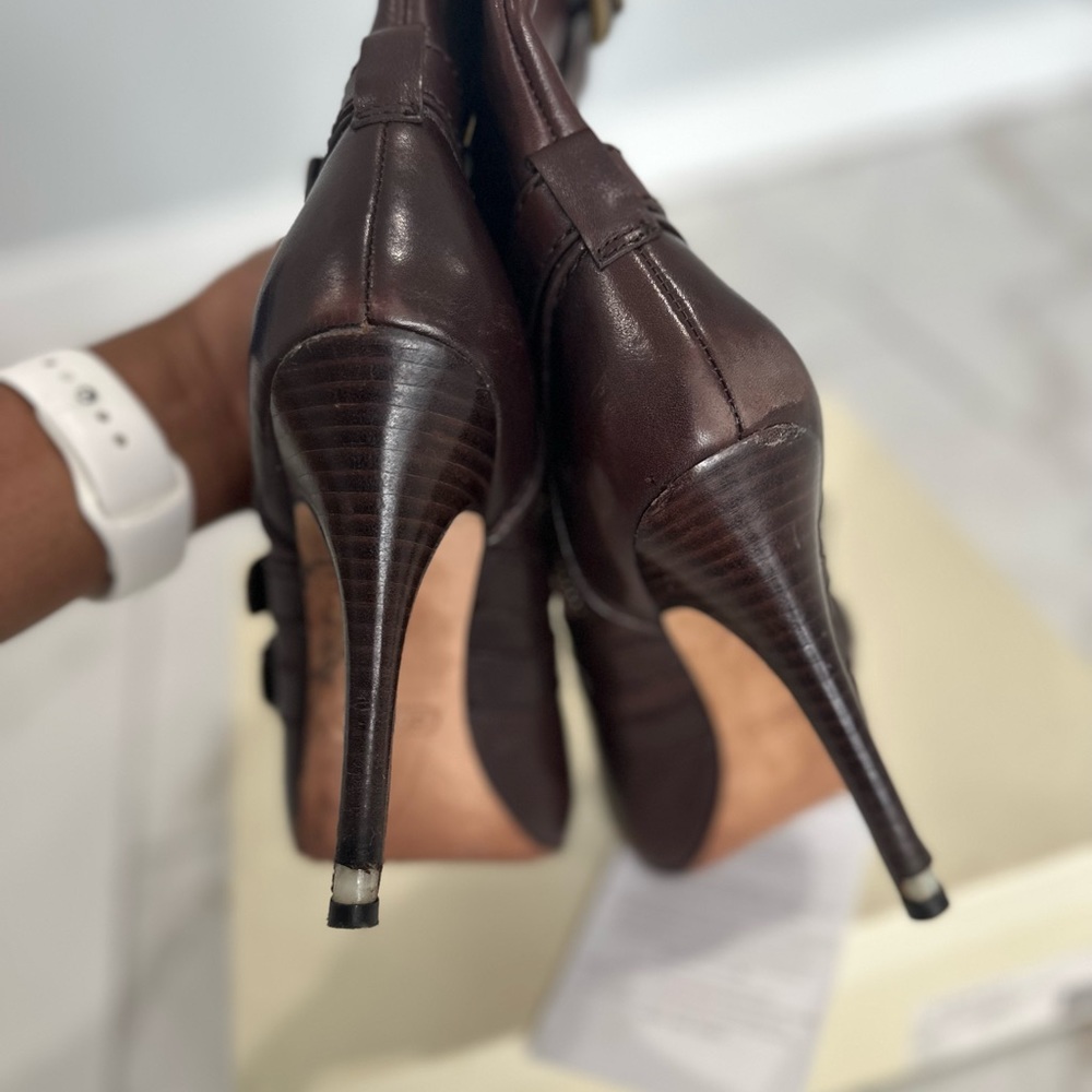 Coach brown heel boots - Picture 3 of 11